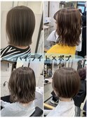 ボブ×ハイライト