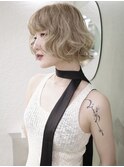 【表参道】ブリーチ、デザインカラー、ミルクティーベージュ