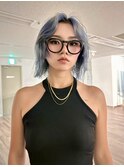 ショートカットミニウルフカットショートウルフチェリーブラウン