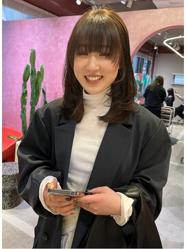 アイヘアー(Ay hair) マッシュバング/マロンカラー