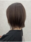 外ハネボブ、外ハネ、ボブ、ベージュカラー、