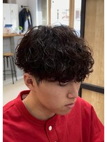 エッジ(EDGE)&nbsp;大分メンズ刈り上げショートマッシュ波巻きパーマ
