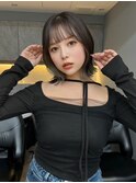 インナーカラー外ハネボブ韓国ボブ
