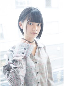 サロンドミルク 原宿(salon de MiLK) 【salon de MiLK原宿】耳かけボブレイヤー×ダークアッシュ