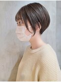 大人丸みショート/ショートヘア/イルミナカラー/ベージュ[調布]