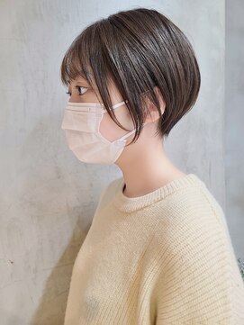 エリマ 調布(elima) 大人丸みショート/ショートヘア/イルミナカラー/ベージュ[調布]
