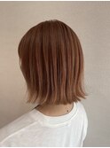 ぷっつりボブ×オレンジベージュ♪