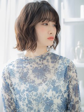 モッズヘア 越谷(mod's hair) アッシュオリーブ前下がりボブウェットヘアa越谷20代30代40代