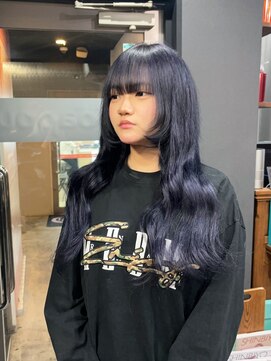 ボアップ(boappu) #ブルーカラー#パープルカラー#ロングヘア#姫カット