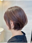 丸みボブ/シアーブラウン
