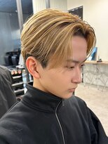 エルマーク 枚方(L-MARK)&nbsp;センターパートブリーチダブルカラーフェイスフレーミン