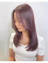 スティル ヘアアンドアイラッシュ(STILL hair&eyelash) 【野呂】レイヤーカット×ピンクグレージュ