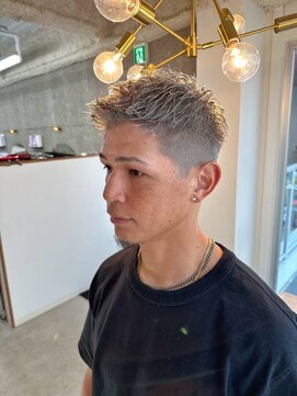 フラッグヘアー 博多駅前店(Flag HAIR) メンズパーマ短髪ツーブロック束感モテ