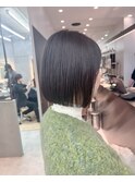 ワイドバングイメチェン美髪外ハネボブ+レイヤーカット韓国/横浜