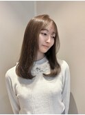 上品ブラウンカラー×艶ストレート