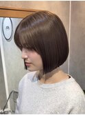 ○ぷつっとベージュボブ