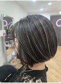 【立川 　ハイライト　ショートボブ　30代40代50代60代◎】