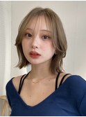 透明感カラー×ワンカールで可愛いレイヤーボブ