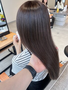 エクラ バイ キョウト(eclat by kyoto) 髪質改善カラー/シフォングレージュ/レイヤーカット/二条美容室