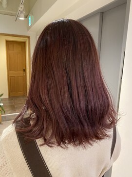 リブ(Live) ブリーチ無し!ワインレッドカラー