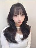 イメチェンヘアスタイル美髪のススメワイドバングブルーブラック