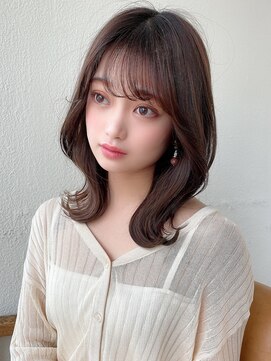 アフロート エル 大阪(AFLOAT L) 2wayバングでイメチェン！顔まわりレイヤーくびれヘアが人気