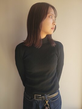 ツイギー 宮西店(TWiGGY) 切りっぱなしロブ×ボルドー