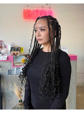 ブラックボヘミアンコーンロウ