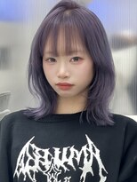 アイトーキョーエス 渋谷(AI TOKYO S)&nbsp;ボブウルフブルーラベンダーブリーチ春カラーショートボブ顔周り