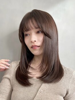 マッシュ 天王寺あべの(MASHU)の写真/トレンドの顔周りレイヤーで忙しい朝もすぐオシャレ☆下ろしても結んでもオシャレな垢抜けスタイルに