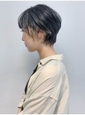 short(ソフトウルフ、インナーカラー、前髪ハイライト)