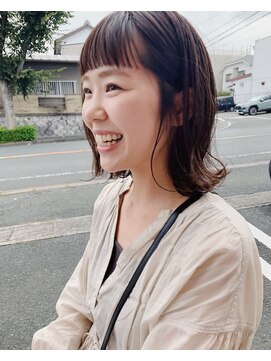 ヘアメイク ミッカ(HAIR MAKE MICCA) 眉上バングとミディアムボブ◎杉浦 恵