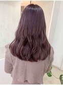 ラベンダーピンク/ブリーチカラー/抜け感ヘア