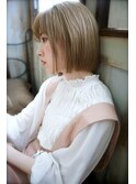 くすみカラーオリーブベージュ×ナチュラル愛されボブ/吉祥寺