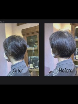 美容室 フィックス 絶壁解消　before & after