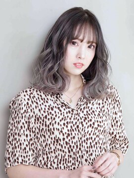 アルバム 銀座(ALBUM GINZA) バレイヤージュ_アースカラーくびれヘアツートンカラー_78922