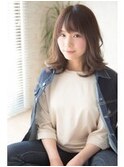 大人かわいい/美髪/ネビージュ/ホワイトグレージュ/こなれミディ