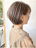 【morio原宿】耳かけショート ハイライトカラー