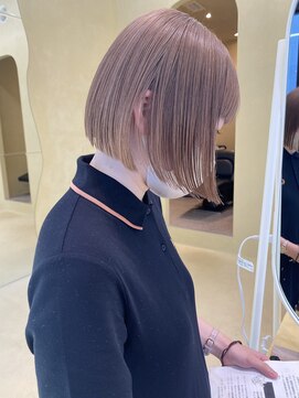 スニュウ(snuw) ダブルカラーケアカラーミルクティカラーボブ