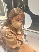 クレビア 名古屋(CreBiA)&nbsp;韓国レイヤーカット/艶髪ハニーベージュ
