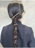 お呼ばれヘア・編み下ろし＊