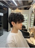 スパイラルパーマ　波巻きパーマ　メンズパーマ