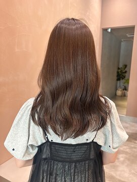 ガーデンヨコハマエスト(GARDEN YOKOHAMA est) セミロング　シアーカラー　まろやかベージュ　セミディ　艶髪