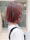 say.原田美千留　くびれボブ ハイトーンカラー 暖色カラー ボブ