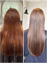 ユイバイラドンナ(Huit by LADONNA)&nbsp;白髪ぼかしハイライト/デザインカラー/オリーブベージュ