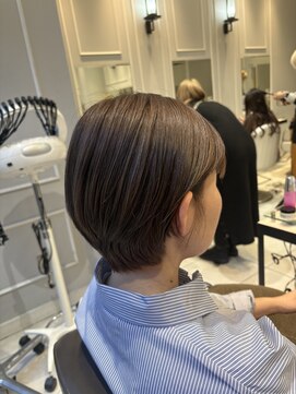 ネオリーブギンザ 銀座店(Neolive GINZA) コンパクトショートボブ　ブリーチ必須　ミルクティーカラー