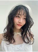 バブーシュカ韓国風レイヤーカールヘアアレンジ