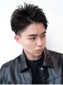 ソフトツーブロック/刈り上げ/センターパート/ツイスト/ビジネス