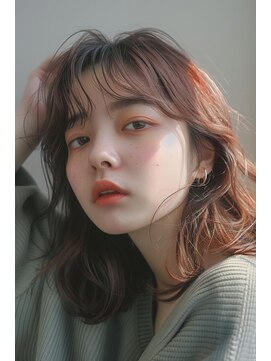 ラナ 新宿(lana) ミディアム/赤髪/似合わせ/シースルー/【lana hair新宿】