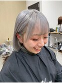 ハイライトカラーミルクティーベージュレイヤーカット